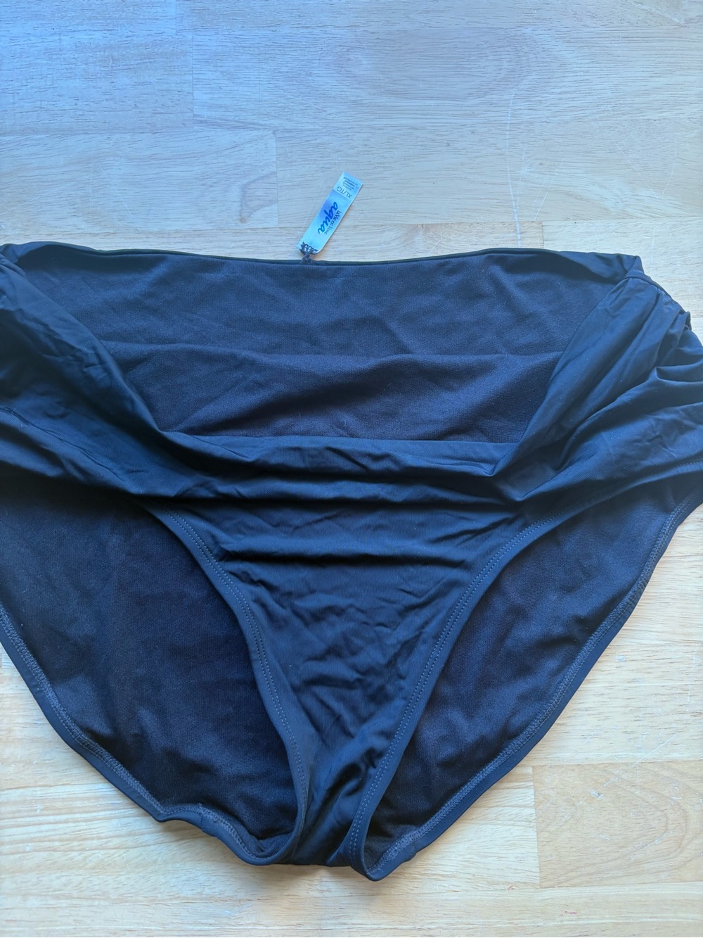 La Vie En Rose Black High-Waist Bikini Bottoms